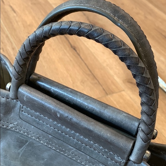 Frye Riviana Mini Tote in Ice gray leather handbag - Picture 3 of 12